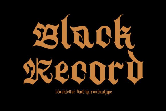 Blackrecord: A Blackletter Font with Modern Edge