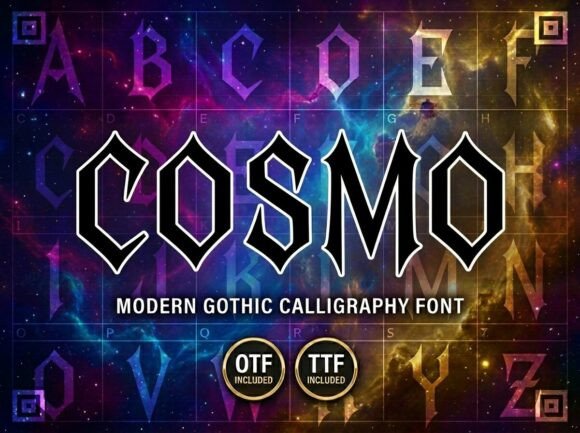 Cosmo: A Modern Gothic Calligraphy Font